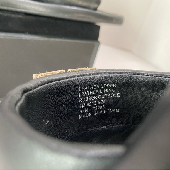 NEW Tory Burch Ines Slide Sandals Black Leather Double-T Logo - Picture 14 of 14